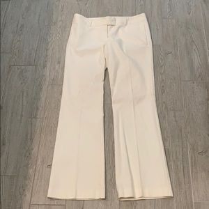 J Crew off white thin corduroy stretch pants